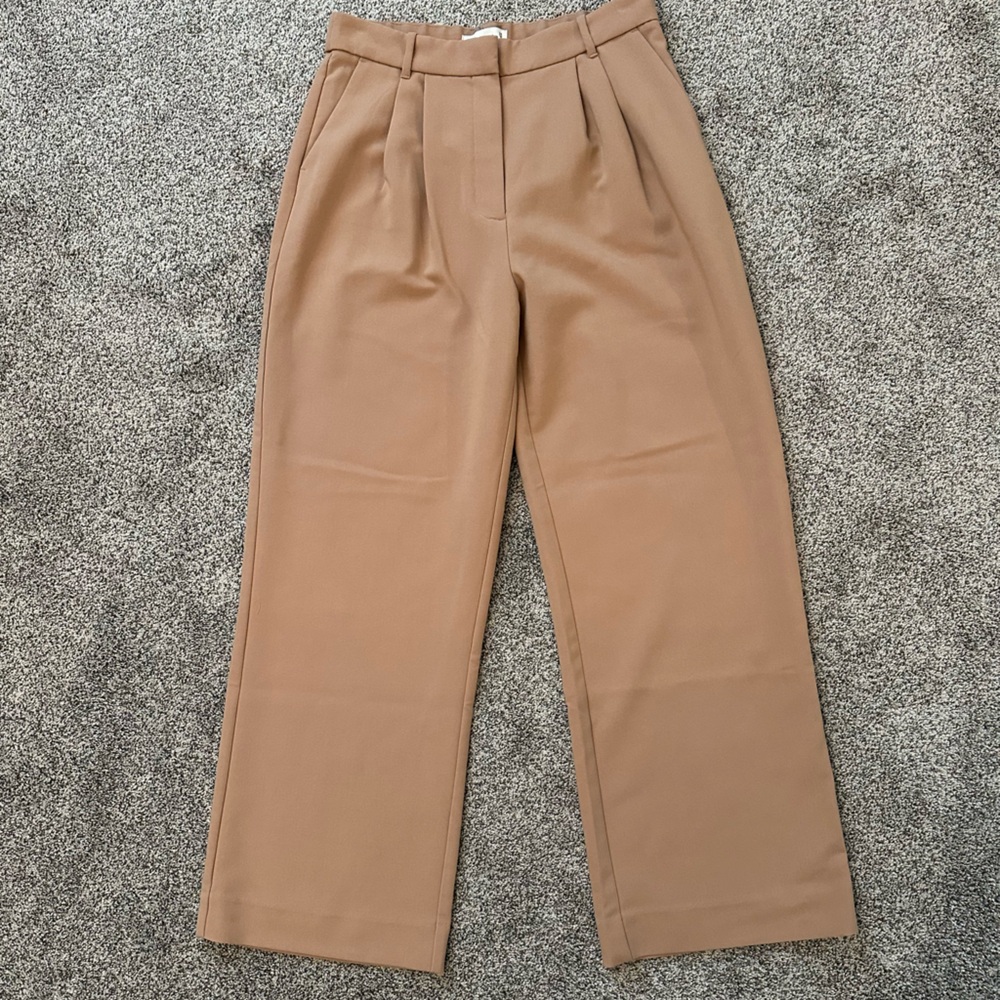 Abercrombie & Fitch Sloane Tailored Wide Leg Pants Trousers - Brown - Size 12R